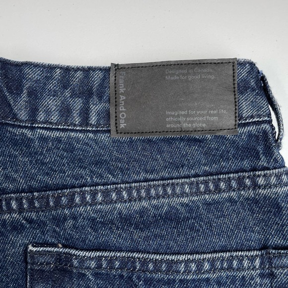 FRANK & OAK The Stevie Tapered Button Fly Jean Sz 24 Raw Hem - Picture 7 of 8